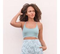 Jaya BEYONCE UNI - Damen - Bra für Yoga aus Biobaumwolle aqua/grün M