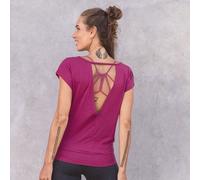 Jaya SMILLA Tencel - Damen - lockeres Shirt für Yoga und Freizeit aus Tencel-Baumwoll-Mix berry/pink L