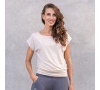 Jaya SMILLA Tencel - Damen - lockeres Shirt für Yoga und Freizeit aus Tencel-Baumwoll-Mix creme/creme S