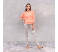 Jaya SUSAN ANIMAL - High-Rise Leggings mit Allover-Animal-Print cremegrey L
