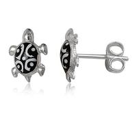 JAYARE Ohrringe Mädchen Schildkröten 925 Sterling Silber weiß Kinder Ohrstecker