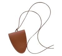 Jazuaiao 2 Marken Leder Schlüsselanhängertasche mit Halsaufhängung für Brillen und abnehmbarem Zugriemen, Lederhalter für Halskette mit hängendem Brillenetui und Zugkettenzubehör