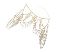 Jazuaiao Mit Kristallen besetzte Schulterhalskette, mehrlagiges Design, bequeme Passform für Festivals und Feiern Festival Körperschmuck