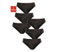 petite fleur Jazz-Pants Slips, (Packung, 6 St.), aus reiner Baumwolle 44 (44), St. schwarz Damen Slips Tagwäsche Wäsche 44 (44), 6 St. schwarz