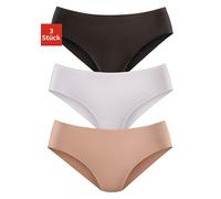 Jazz-Pants Slips LASCANA "aus hochwertiger Modal-Qualität", Damen, Gr. 32/34, bunt (schwarz, weiß, beige), Obermaterial: 94% Modal (TENCEL™), 6% Elasthan, unifarben, körpernah, Unterhosen (631028-32) 