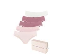 Jazz-Pants Slips LASCANA, Damen, Gr. 32/34, rose, Single Jersey, Obermaterial: 95% Baumwolle, 5% Elasthan, unifarben, körpernah, Unterhosen, aus elastischer Baumwolle mit zarter Spitze, mit Aufbewahru