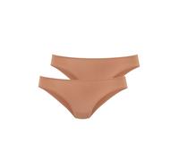 Jazz-Pants Slips LASCANA, Damen, Gr. 40/42, braun (caramel), Microfaser, Obermaterial: 77% Polyamid, 23% Elasthan, unifarben, körpernah, Unterhosen, aus weicher und hoch elastischer Microfaser (223673