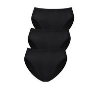 Jazz-Pants Slips MEY "Best Of", Damen, Gr. 40 (40), 3 Stk., schwarz (3x schwarz), Single Jersey, Obermaterial: 97% Baumwolle, 3% Elasthan, unifarben, körpernah, Unterhosen, ohne auftragende Seitennäht