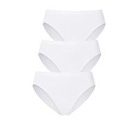 Jazz-Pants Slips MEY "Best Of", Damen, Gr. 40 (40), 3 Stk., weiß (3x weiß), Single Jersey, Obermaterial: 97% Baumwolle, 3% Elasthan, bedruckt, unifarben, körpernah, Unterhosen, ohne auftragende Seiten