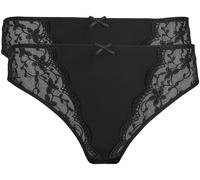 Jazz-Pants Slips NINA VON C. "Silver Edition", Damen, Gr. 44, schwarz, Obermaterial: 86% Polyamid, 14% Elasthan. Spitze: 86% Polyamid, 14% Elasthan, körpernah, Unterhosen Jazz-Pants Slips, eng, elasti