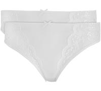 Jazz-Pants Slips NINA VON C. ""Silver Edition"", Damen, Gr. 46, weiß, Obermaterial: 86% Polyamid, 14% Elasthan. Spitze: 86% Polyamid, 14% Elasthan, gemustert, unifarben, körpernah, Unterhosen Jazz-Pan