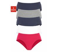 Jazz-Pants Slips PETITE FLEUR, Damen, Gr. 34, bunt (rot, weiß, marine, grau, meliert, marine), Piqué, Obermaterial: 95% Baumwolle, 5% Elasthan, unifarben, körpernah, Unterhosen, aus weicher Pikee-Qual