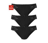 Petite Fleur Damen Jazzpants (3 Stück) mit floraler Spitze, »Cotton Made in Africa«