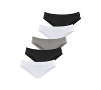 Jazz-Pants Slips VIVANCE, Damen, Gr. 48/50, schwarz-weiß (off, weiß, anthrazit meliert, schwarz), Single Jersey, Obermaterial: 95% Baumwolle, 5% Elasthan, meliert, unifarben, bequem, Unterhosen, mit b