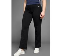 Jazzpants KANGAROOS, Damen, Gr. 26, K + L Gr, schwarz, Jersey, Obermaterial: 95% Baumwolle, 5% Elasthan, kontrastfarbene Details, unifarben, schmal lang, Hosen, mit Logodruck, in elastischer Jersey-Qu
