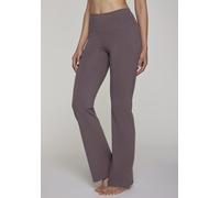 Jazzpants LASCANA ACTIVE, Damen, Gr. 32/34, N-Gr, grau (taupe), Single Jersey, Obermaterial: 95% Baumwolle, 5% Elasthan, unifarben, Basic, lang, Hosen, mit breitem Bündchen (62697823-32) taupe