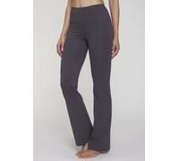 Jazzpants LASCANA ACTIVE, Damen, Gr. 48/50, N-Gr, grau (anthrazit), Single Jersey, Obermaterial: 95% Baumwolle, 5% Elasthan, unifarben, Basic, lang, Hosen, mit breitem Bündchen (85462334-48) anthrazit