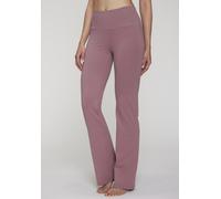 Jazzpants LASCANA ACTIVE, Damen, Gr. 52/54, N-Gr, lila (mauve), Single Jersey, Obermaterial: 95% Baumwolle, 5% Elasthan, unifarben, Basic, lang, Hosen, mit breitem Bündchen (50018815-52) mauve