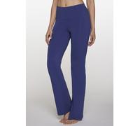 Jazzpants LASCANA ACTIVE, Damen, Gr. 56/58, N-Gr, blau (marine), Single Jersey, Obermaterial: 95% Baumwolle, 5% Elasthan, unifarben, Basic, lang, Hosen, mit breitem Bündchen (28283125-56) marine