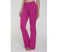 Jazzpants LASCANA ACTIVE, Damen, Gr. 56/58, N-Gr, pink, Single Jersey, Obermaterial: 95% Baumwolle, 5% Elasthan, unifarben, Basic, lang, Hosen, mit breitem Bündchen (55111943-56) pink