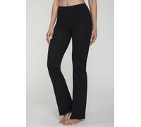 Jazzpants LASCANA ACTIVE, Damen, Gr. 56/58, N-Gr, schwarz, Single Jersey, Obermaterial: 95% Baumwolle, 5% Elasthan, unifarben, Basic, lang, Hosen, mit breitem Bündchen, Topseller (47593607-56) schwarz