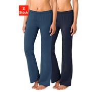 Jazzpants VIVANCE ACTIVE, Damen, Gr. 32/34, N-Gr, blau (1x jeans, 1x denim), Single Jersey, Obermaterial: 60% Baumwolle, 35% Polyester, 5% Elasthan, unifarben, Basic, Basic lang, Hosen, mit leicht aus