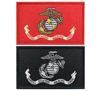 JBCD 2 Pack US Marine Corps Flag Patch Army Force Flags Tactical Patch Pride Flag Patch for Clothes Hat Patch Team Military Patches