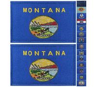 JBCD 2 Stück Montana-Flaggen-Patch, Staatsflaggen, taktischer Aufnäher, Pride-Flagge, Aufnäher für Kleidung, Hut, Team-Militär-Patch