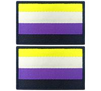 JBCD 2 x Non-Binary Pride Flags - Gender Queer, LGBT, Nonbinary Flag for Hat or Team Patch