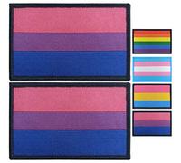 JBCD Aufnäher mit Bisexueller Flagge, Bi LGBT Flags Pride Gay Flag Tactical Patch Pride Flag Patch für Kleidung Hut Patch Team Military Patch 2 Stück