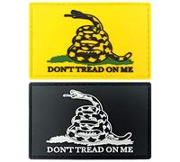 JBCD Dont Tread on Me Gadsden Flag Patch Taktischer Patch - PVC-Gummi Klettverschluss Patch (2 Stück)