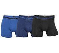 jbs Boxershorts Herren (3er Pack) hohe Atmungsaktivität durch Bambus-Bio Baumwoll Gewebe (Ohne Kratzenden Zettel) Schnelltrocknend - FSC Zerifiziert - 1x Schwarz + 1x Navy + 1x Blau, XL