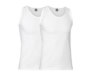 JBS GOTS-zertifizierte Baumwoll-Tanktops 2er-Pack, Weiß, Größe L