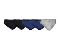 Slip JBS "Slip 5er Pack", Herren, Gr. XL, bunt (schwarz, blau, grau), Obermaterial: 100% Baumwolle CO., Unterhosen Slip (16833935-XL) schwarz, blau, grau