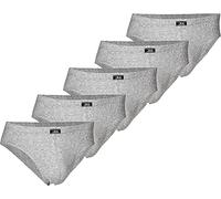 JBS Herren Slip, 5er Pack - Mini-Slip, Single Jersey, Organic Cotton, einfarbig L Grau