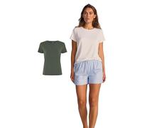 JBS of Denmark Basic Tshirt Damen Grün (S) | T-Shirts Für Damen | Rundhals Tshirt | FSC Zerifiziertes Basic Shirt | T Shirt aus Bambus und Bio Baumwolle | Einfarbige T-Shirts