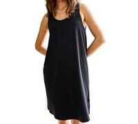 JBS of Denmark - Nachthemd Damen Ärmellos - Sleepshirt aus Bambus & Bio-Baumwolle - Atmungsaktives Nachtkleid für Damen - Weiches Big Shirt für erholsamen Schlaf - [Schwarz] | [XS]