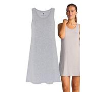 JBS of Denmark - Nachthemd Damen Ärmellos - Sleepshirt aus Bambus & Bio-Baumwolle - Atmungsaktives Nachtkleid für Damen - Weiches Big Shirt für erholsamen Schlaf - [Hellgraue Melange] | [M]