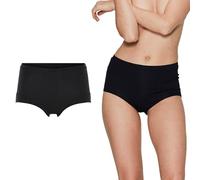 JBS of Denmark Maxi Damen Unterhosen Schwarz (L) | Unterhosen Damen Hohe Taille | Bambus Unterwäsche mit Bequemer Passform | High Waist Unterhosen