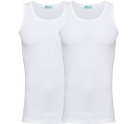 JBS Unterhemd 2er-Pack Bio-Baumwolle Weiß 2XL