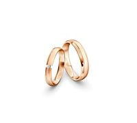 JC Trauringe 333 Gold Paarpreis I Eheringe mit kostenfreier Gravur I Verlobungsringe Rotgold inkl. Etui-Box I Herrenring ohne Stein & Damenring mit Zirkoniastein I Gr. 48 bis 72 I ICT11