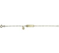 JC Trauringe Baby ID-Armband Kinder Goldarmband mit Engel Anhänger 14-16 cm I Anker Armband in 333 Weißgold mit Gravur Taufarmband Namensarmband I Babyarmband mit Namen Kinderschmuck I 5.53042-99