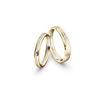 JC Trauringe Gold 333 Bicolor Paarpreis Poliert I Einzigartige Partnerringe Gelb-& Weißgold mit Gravur in edler Schatulle I 2 Hochzeitsringe Damenringmit Steinen & Herrenring I ICT12