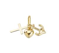 JC Trauringe Goldanhänger Glaube Liebe Hoffnung in 585 Gelbgold Kettenanhänger Damen Schmuck Anhänger Gold 8246