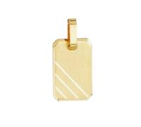 JC Trauringe Goldanhänger Gravur Platte in 585 Gelbgold Kettenanhänger Runde Gravurplatte Unisex Schmuck Anhänger 14 Karat Gold inklusive Gravur und Etui 8735