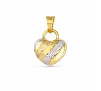 JC Trauringe Goldanhänger Herz in 585 Tricolor Kettenanhänger Damen Schmuck Anhänger Gold 8865