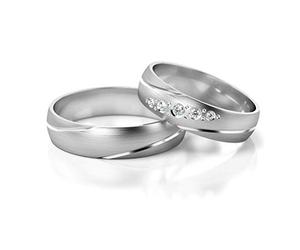 JC Trauringe Silber 925 Paarpreis Eheringe Silber I Edle Verlobungsringe breit 5,0 mm I Partnerringe mit Gravur in edler Schatulle I 2 Hochzeitsringe Herrenring ohne & Damenring mit Steinen I PL302-S