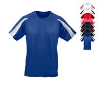 JC003J Just Cool Kinder Sportshirt Trainingsshirt mit Kontrast-Einsätzen an den Ärmeln Arctic White 9/11 (L)