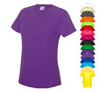 JC005 Just Cool Damen Sportshirt Trainingsshirt T-Shirt Magenta Magic M