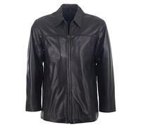 JCC Lederjacke »Saros« Elegante Longjacke mit Hemdkragen, black